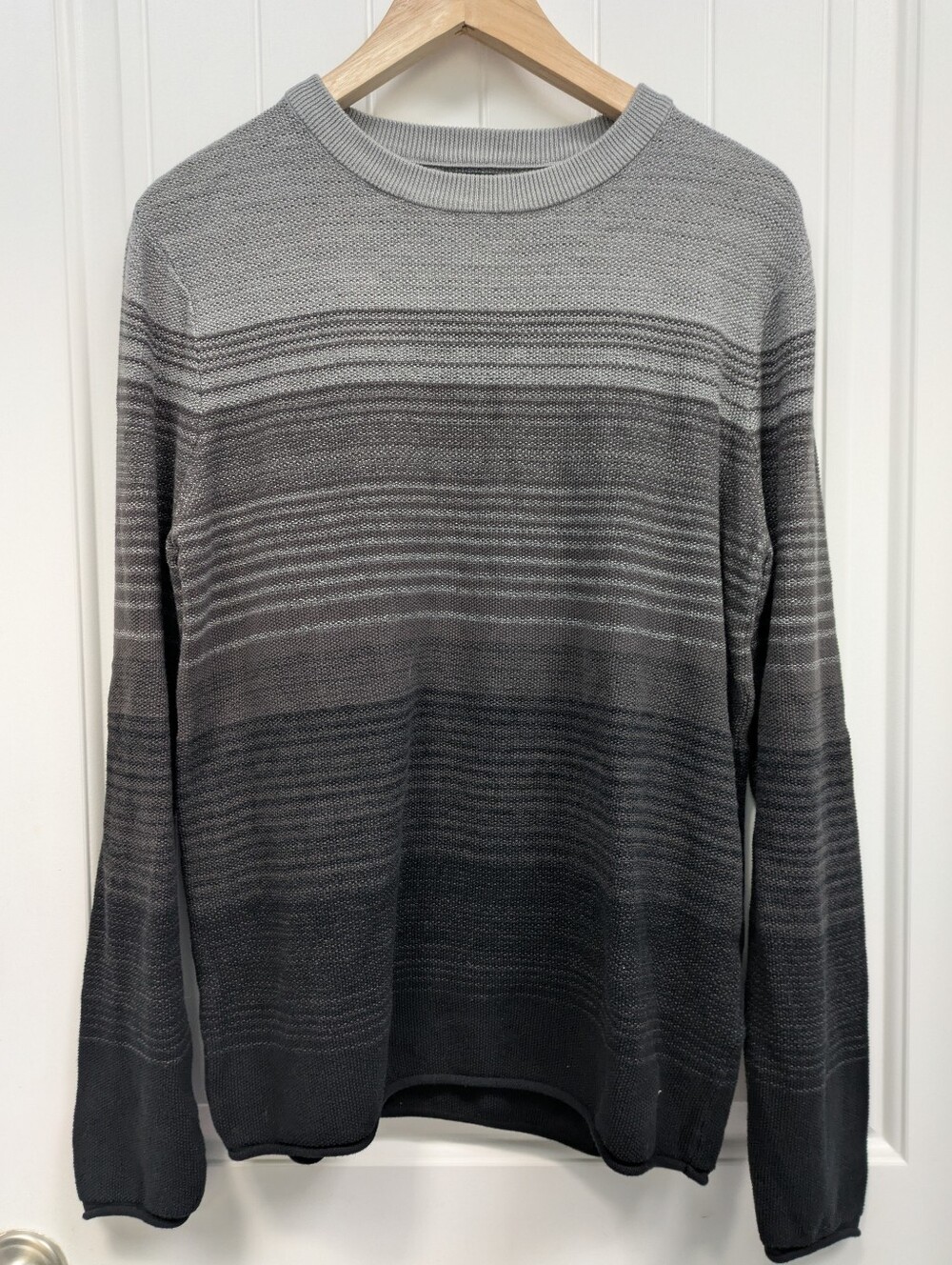 Buffalo David Bitton Men's Gradient Gray Crewneck Sweater